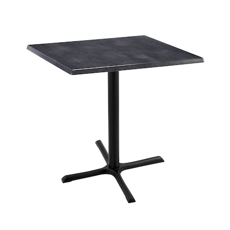 36 Tall In/Outdoor All-Season Table,30 X 30 Square Black Steel Top